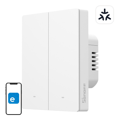  SONOFF M5-2C-80W Wi-Fi Matter 2-channel wall switch