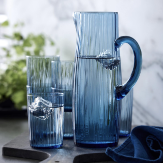 Set of 4 Bitz Kusintha Blue water glasses 280 ml - 3