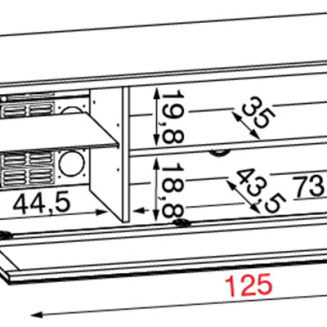 Stolik RTV Munari Mo&Ma 125x50x51 cm 3 kolory - 6