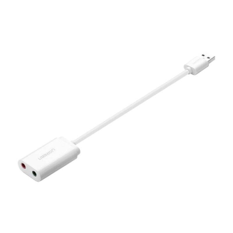 Zewnętrzna karta dźwiękowa USB UGREEN  US205 15cm (biały) - 2