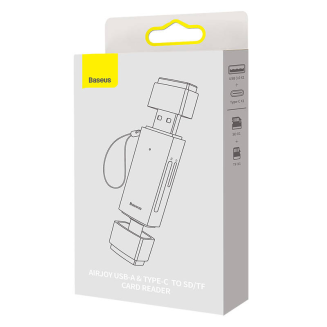  BASEUS Lite Series SD/TF USB-A+USB-C Memory Card Reader (Gray) - 7
