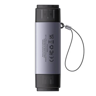  BASEUS Lite Series SD/TF USB-A+USB-C Memory Card Reader (Gray) - 4