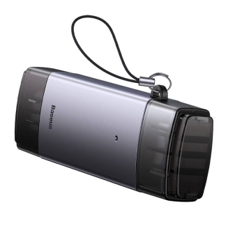 Czytnik kart pamięci Baseus Lite Series SD/TF, USB + USB-C (szary) - 6