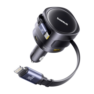 Ładowarka samochodowa BASEUS Enjoyment Max 90W USB-C/Lightning (czarna) - 2