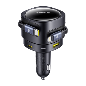 Ładowarka samochodowa BASEUS Enjoyment Max 90W USB-C/Lightning (czarna) - 3