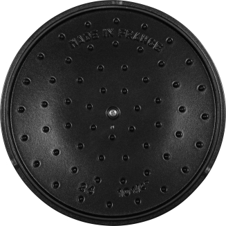  Set of 2 Staub cast iron cookware with lid - 24 cm, Black - 9