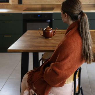 Szal z kieszeniami Lapuan Kankurit UNI cinnamon 60x170 cm - 4