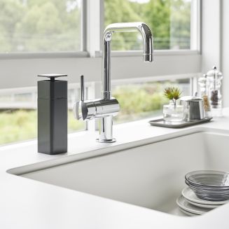 Dozownik na płyn do mycia naczyń Yamazaki Push Tower czarny - 4