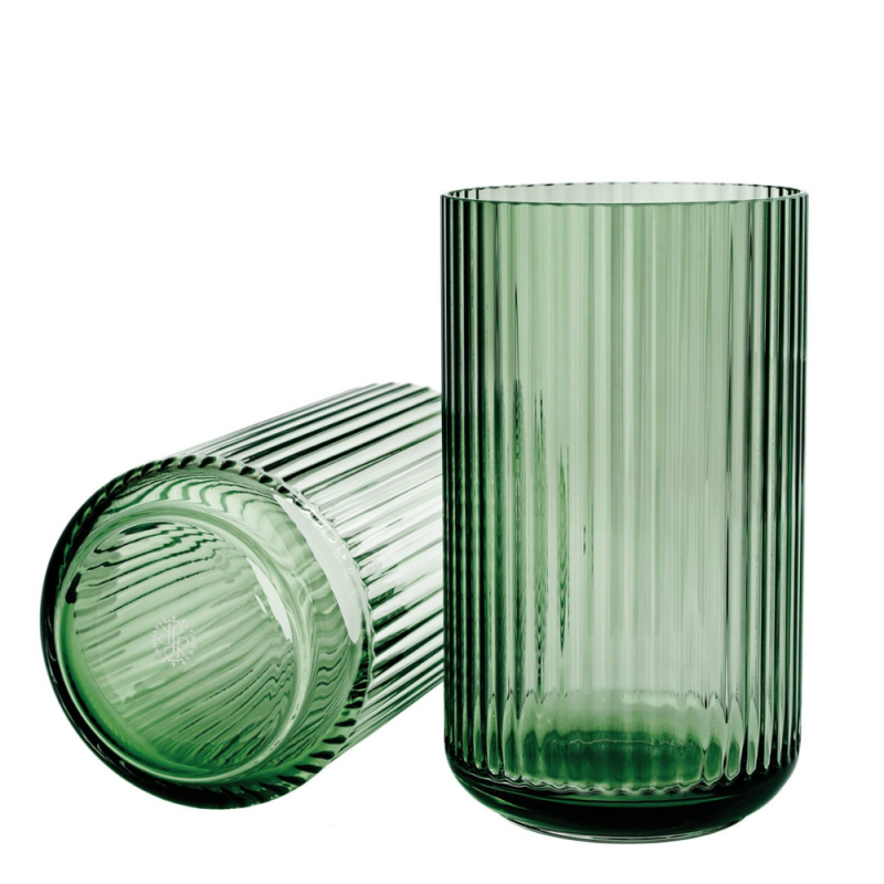 Wazon Lyngby 25 cm transparentny zielony