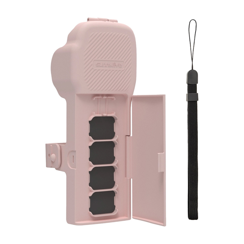 Etui ochronne SUNNYLIFE do Osmo Pocket 3 z paskiem (różowe)