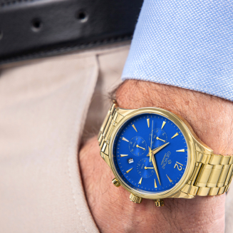 Zegarek Męski Giewont Chronograph Sapphire Złoto Niebieski GW6310-B5 - 3