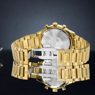 Zegarek Męski Giewont Chronograph Sapphire Złoto Niebieski GW6310-B5 - 6