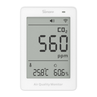 Miernik jakości powietrza WiFi LCD Sonoff AirGuard CO2 SAWF-08P - 2