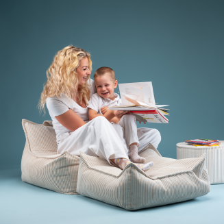Pufa dziecięca Wigiwama Square Ottoman Marshmallow - 5
