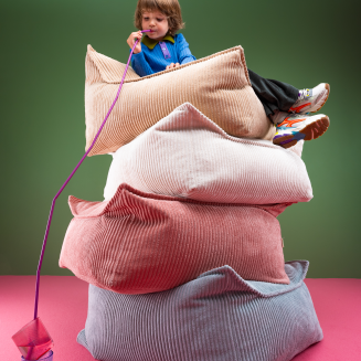 Pufa dziecięca Wigiwama Square Ottoman Marshmallow - 2