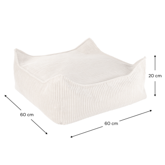  Wigiwama Square Ottoman Marshmallow Children's Pouf - 6