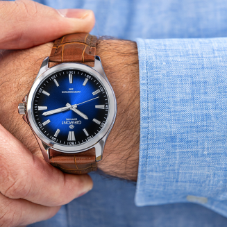 Zegarek Męski Giewont Elegance Sapphire Brązowo Niebieski GW5160-A7 - 4