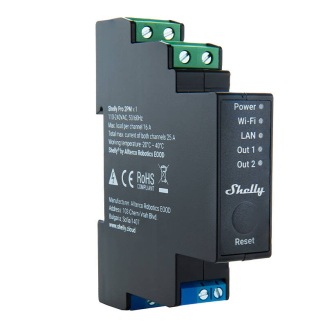  SHELLY Pro 2PM Wi-Fi/LAN DIN 2-channel transmitter - 2