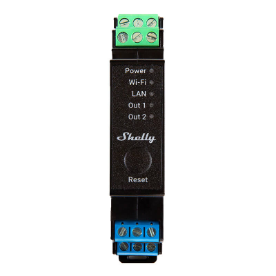  SHELLY Pro 2PM Wi-Fi/LAN DIN 2-channel transmitter