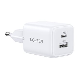 Ładowarka sieciowa Ugreen X514 USB + USB-C, GaN, 20W (biała) - 3
