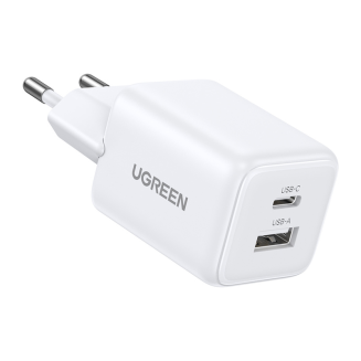  Ugreen X514 USB + USB-C, GaN, 20W Wall Charger (White) - 4