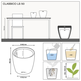  Lechuza Classico Premium LS 21 flowerpot | 28 | 35 | 43 | 50 white gloss - 8