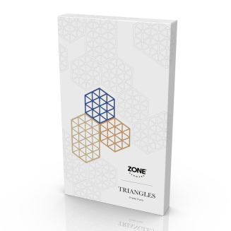 Zestaw 3 podkładek pod naczynia Zone Denmark Triangles Khaki&Sand&Indigo - 5