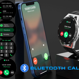 Smartwatch  Rubicon RNCE88-1 Czarny- Czarny Pasek Silikonowy + Czarny Pasek Skórzany - 9