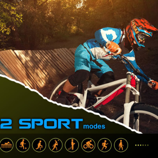 Smartwatch  Rubicon RNCE88-1 Czarny- Czarny Pasek Silikonowy + Czarny Pasek Skórzany - 11