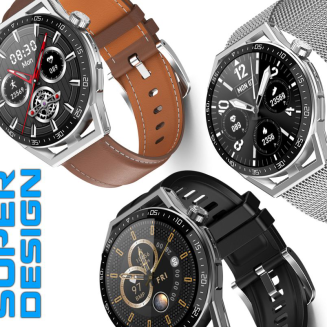 Smartwatch  Rubicon RNCE88-1 Czarny- Czarny Pasek Silikonowy + Czarny Pasek Skórzany - 16