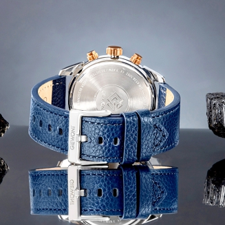 Zegarek Męski Giewont Chronograph Sapphire Srebrno Niebieski GW8810-A2 - 7
