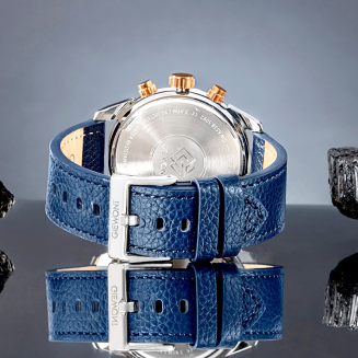 Zegarek Męski Giewont Chronograph Sapphire Srebrno Niebieski GW8810-A2 - 7