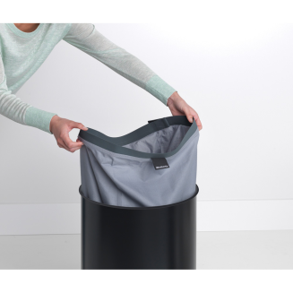 Kosz na pranie z korkową pokrywą Brabantia czarny 60l - 4