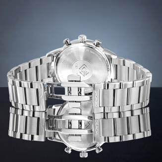 Zegarek Męski Giewont Chronograph Sapphire Srebrno Czarny GW8510-B1 - 7