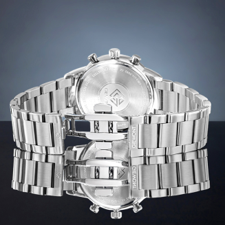 Zegarek Męski Giewont Chronograph Sapphire Srebrno Czarny GW8510-B1 - 7