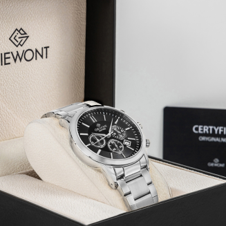 Zegarek Męski Giewont Chronograph Sapphire Srebrno Czarny GW8510-B1 - 8