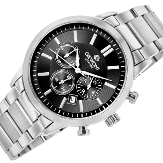 Zegarek Męski Giewont Chronograph Sapphire Srebrno Czarny GW8510-B1 - 3