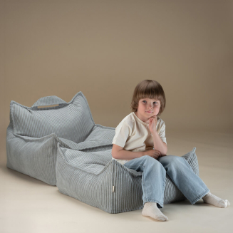  Wigiwama Square Ottoman Peppermint Green Children's Pouf - 3