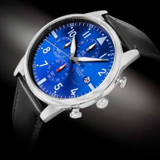 Zegarek Męski Giewont Chronograph Sapphire Czarno Niebieski GW5630-A3 - 2