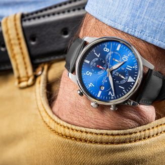 Zegarek Męski Giewont Chronograph Sapphire Czarno Niebieski GW5630-A3 - 3