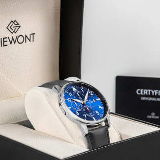 Zegarek Męski Giewont Chronograph Sapphire Czarno Niebieski GW5630-A3 - 7