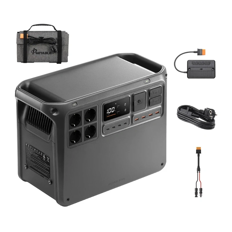 Zestaw DJI Power 2000 + panel solarny 100W + adapter MPPT + kabel MC4