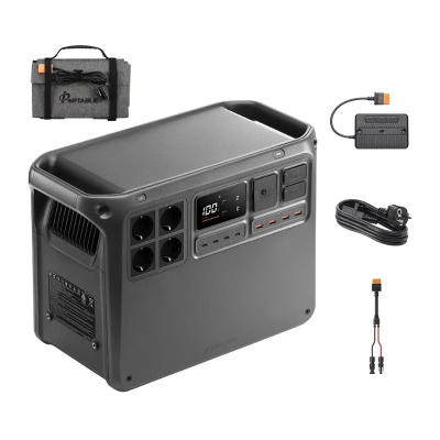 Zestaw DJI Power 2000 + panel solarny 100W + adapter MPPT + kabel MC4