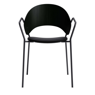 Eva Solo Dosina black oak & black leather armchair - 3