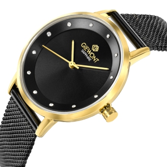 Zegarek Damski Giewont Sapphire Złoto Czarny GW4130-B4 - 2