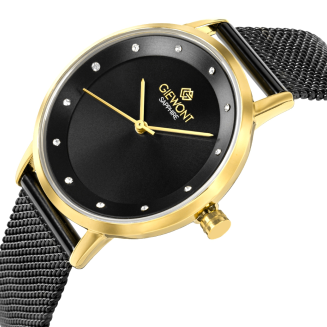 Zegarek Damski Giewont Sapphire Złoto Czarny GW4130-B4 - 2