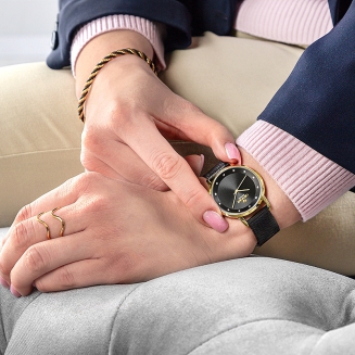 Zegarek Damski Giewont Sapphire Złoto Czarny GW4130-B4 - 6