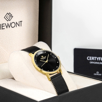 Zegarek Damski Giewont Sapphire Złoto Czarny GW4130-B4 - 9