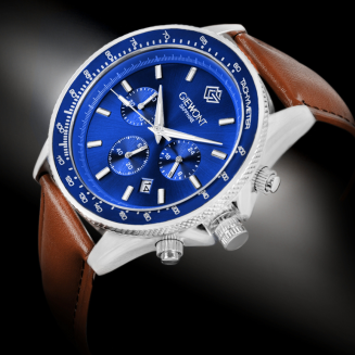 Zegarek Męski Giewont Chronograph Sapphire Brązowo Niebieski GW3520-A5 - 2