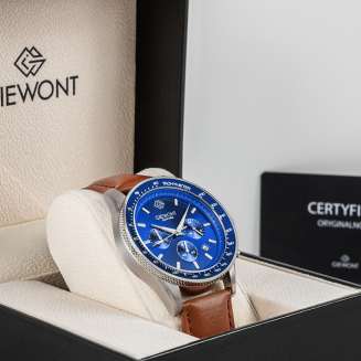 Zegarek Męski Giewont Chronograph Sapphire Brązowo Niebieski GW3520-A5 - 7